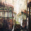 Trmways , 2008 , Acrylic/collage on canvas, 230x80 cm
