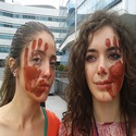 Performans: Samar, protesti u Sarajevu /2013. Ira Skopljak i Nelisa Baždar ,