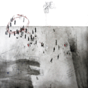 ¨Dove vai uomo¨, 2004. , kom.teh. i litografija, 50x70 cm
